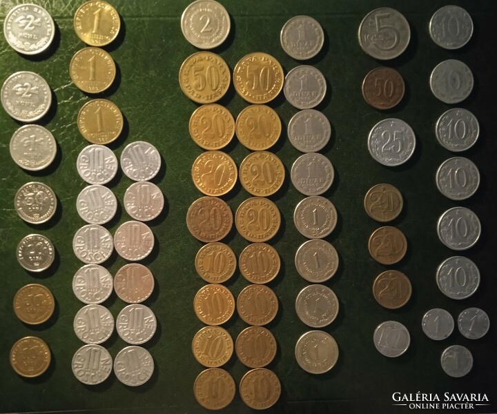 Foreign coins coated circulation coins 187 pcs Europe USA Canada cccp
