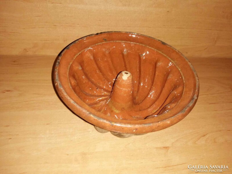 Antique ceramic kuglóf baking dish - dia. 20.5 Cm (7/p)