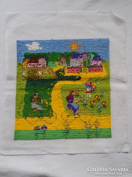 32 X 33 cm sewn / tapestry? / Spectacular pillowcase.