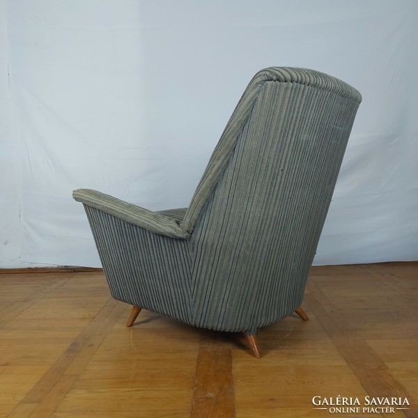 Retro mid-century upholstered armchair