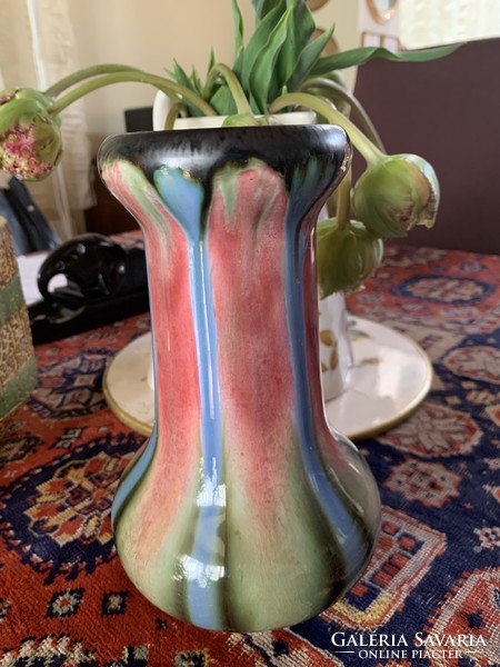 Small ceramic flower vase with very nice colors