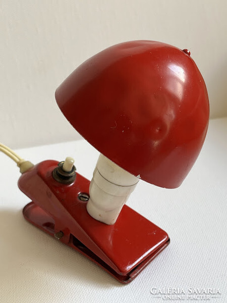 Mushroom lamp with deer clip