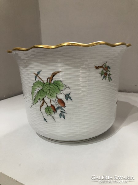 Herend poppy pattern basket