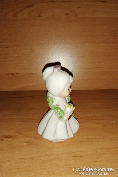 Very cute biscuit porcelain girl figurine 7.5 cm (po-2)