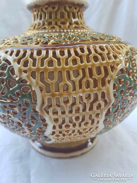 Zsolnay vase - beautiful openwork