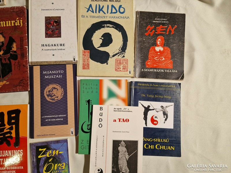 Szamurájok,Karate,Aikido,Zen,Harcművészeti könyvek 20 db. !