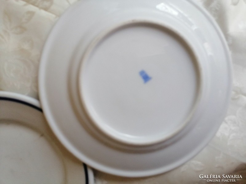 Menza kék csíkos tányér zaolnay