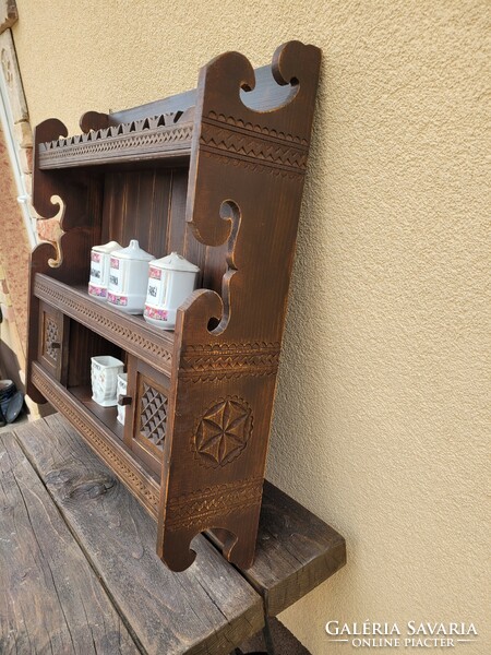 Antique folk bowl, peasant shelf