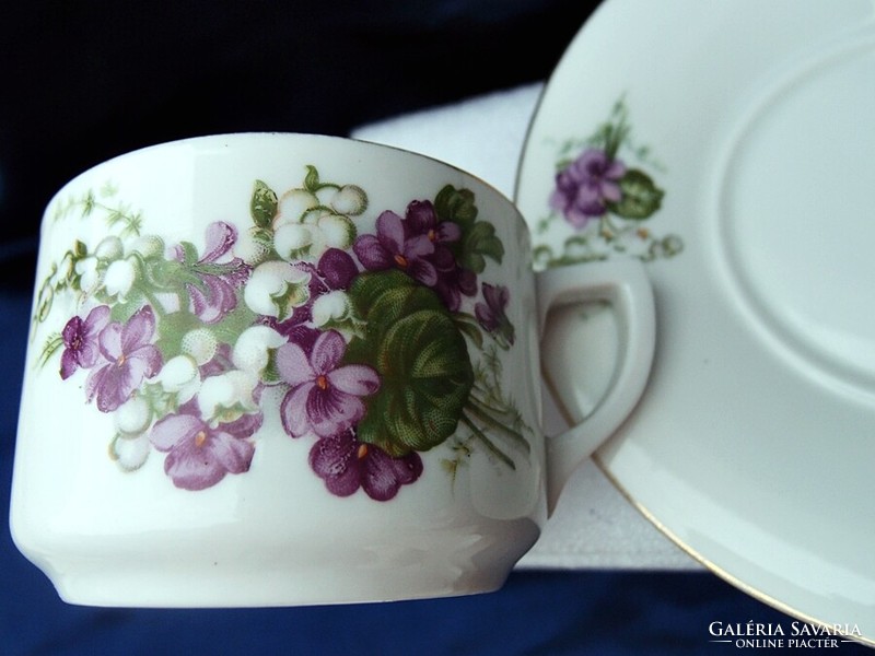 Violet cup + coaster