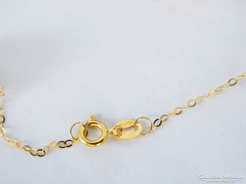18 K gold necklace with multicolored pearls