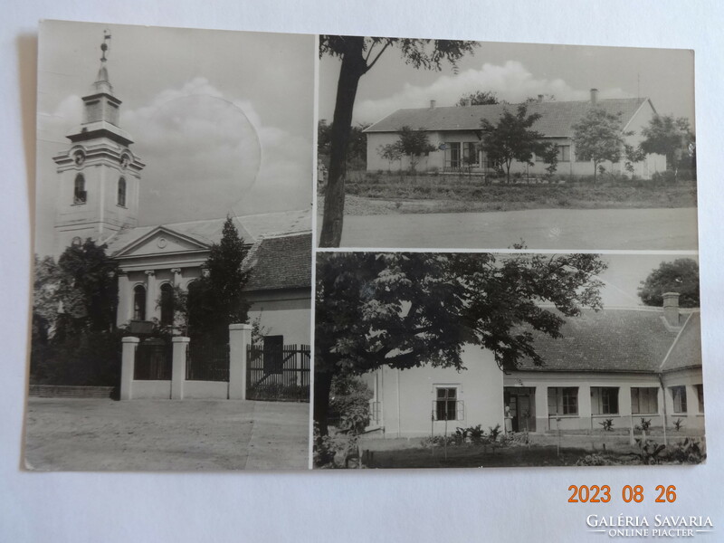 Old postcard: Tiszakürt, details (1962)