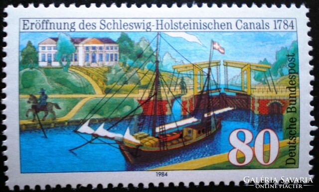 N1223 / Germany 1984 Schleswig-Holstein Canal stamp postal clear