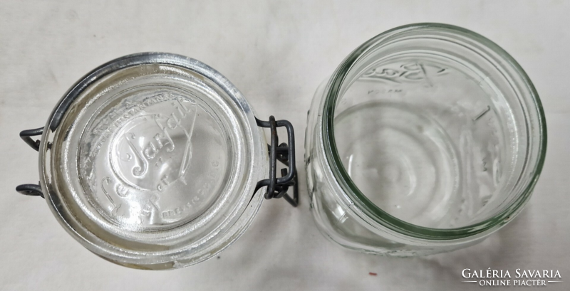 Old jars with inscriptions, buckles and screws, sold together in perfect condition