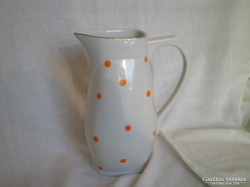 Old Zsolnay porcelain jug with dots