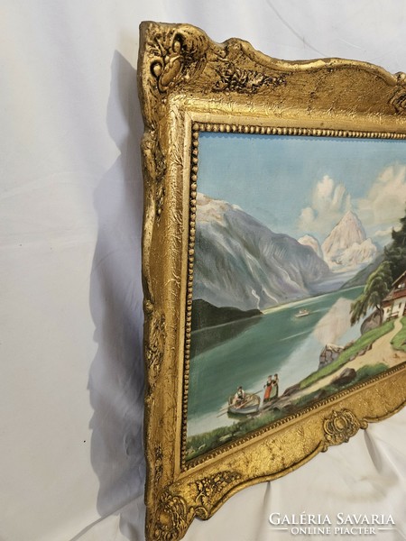Alpesi táj festmény, XX. sz. első fele