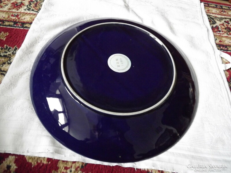 Cobalt painted Chinese plate 31 cm