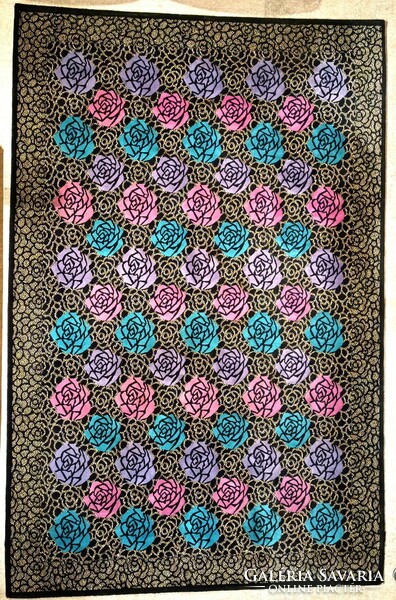 Nagy méretű Vintage Missoni gyapjúszőnyeg, Rosita modell.