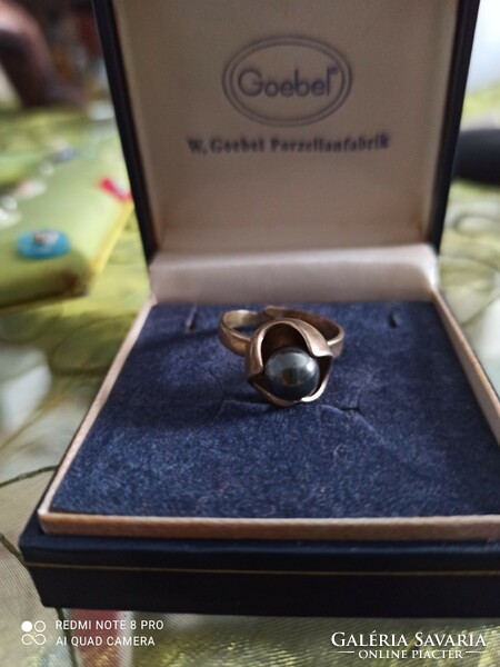 Magasított ezüst gyűrű