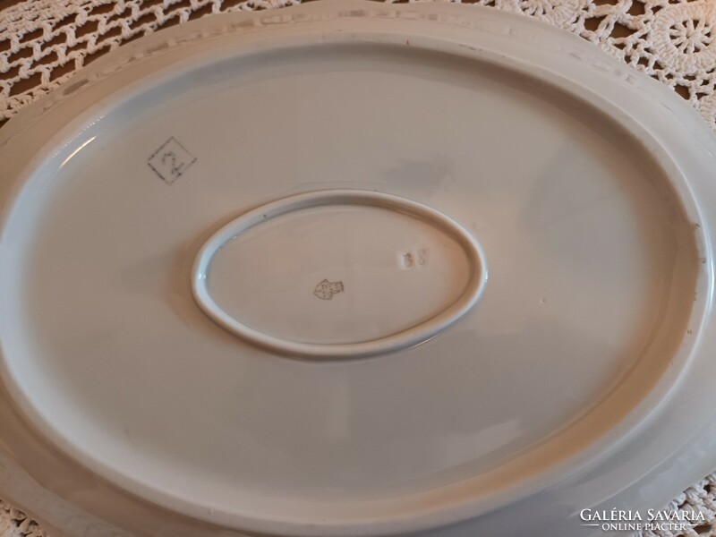 Zsolnay porcelain serving bowl, roasting and roasting dish