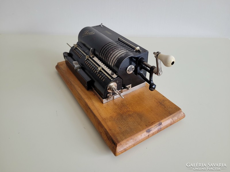 Antik Patent mechanikus pénztárgép régi számológép calculator műszaki ritkaság