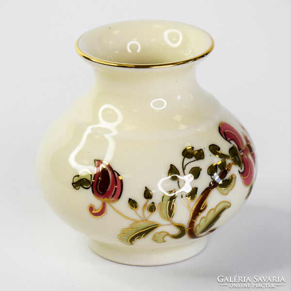 Zsolnay vase with floral pattern