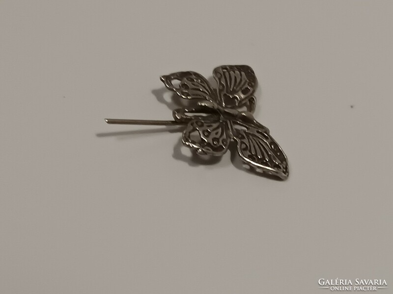 Silver butterfly pin
