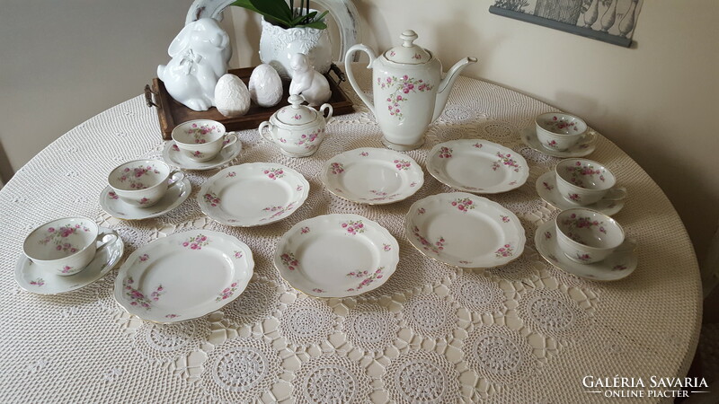 Beautiful pink Bavarian porcelain tea set