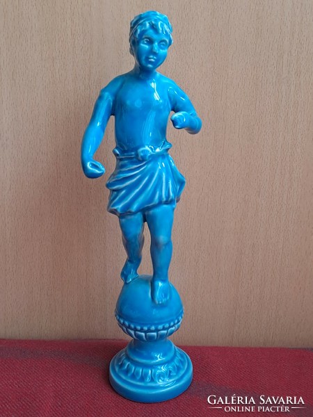 Zsolnay pyrogranite statue of David, figure