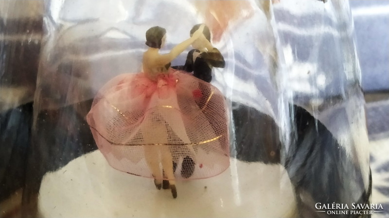 Rare vintage 50's music bottle with dancing couple