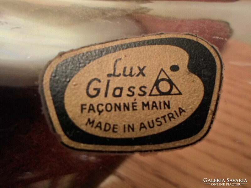 Üvegtál Lux Glass, dísz tál, kézzel készített