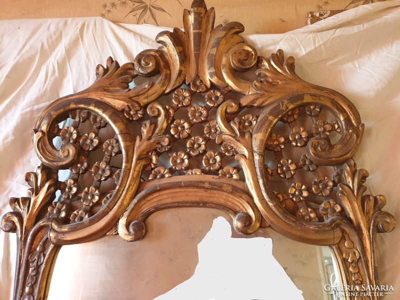 Antique baroque wall mirror 150x75