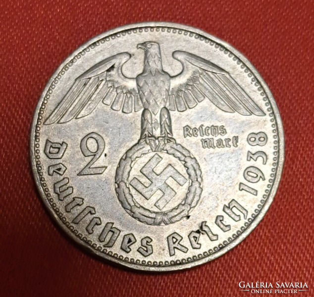 Swastika silver imperial 2 marks 1938. B (2001)