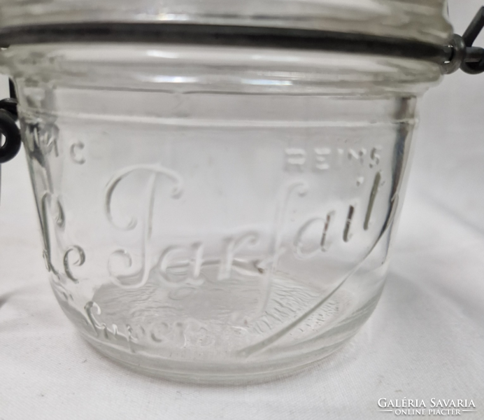 Old jars with inscriptions, buckles and screws, sold together in perfect condition