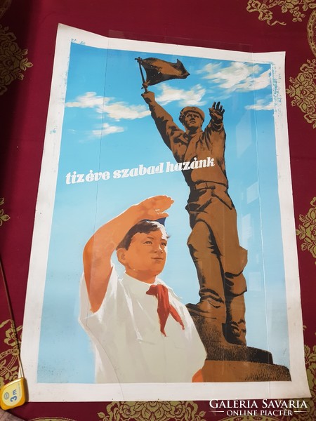 Old communist poster, László Balogh