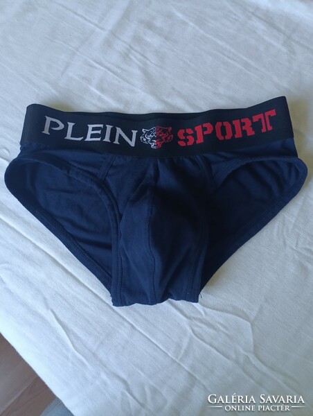 Plein  Sport M méretű tiszta pamut férfi alsónadrág sötétkék hibátlan állapotban