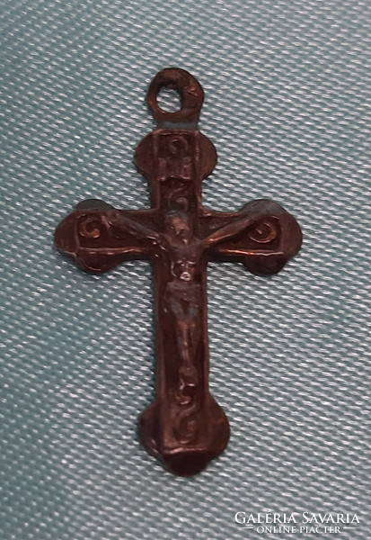 Antique crucifix, cross pendant 2 cm