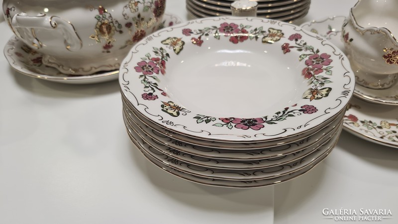 Zsolnay butterfly dinner set 25 pieces #1920