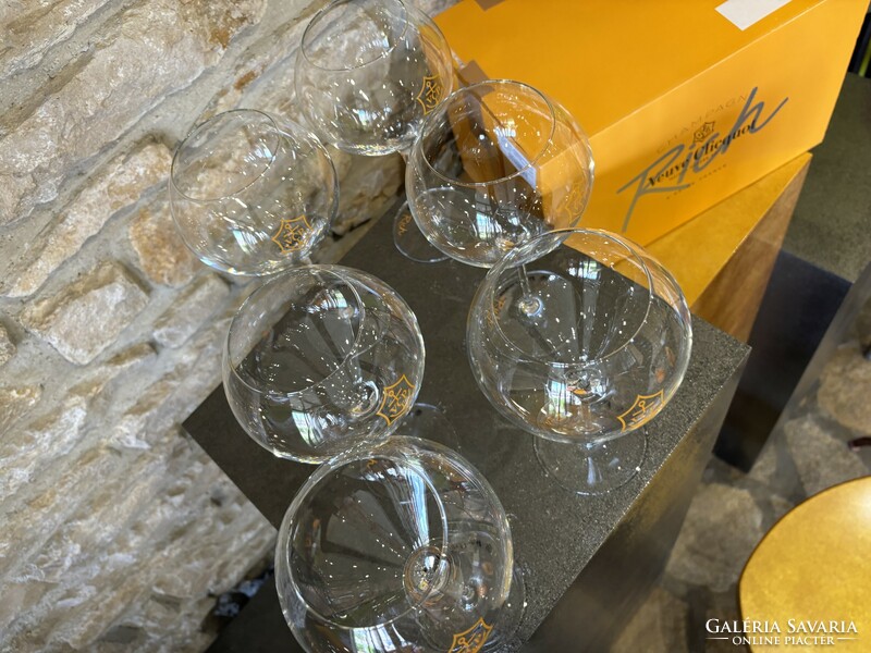 Veuve clicquot rich crystal glasses set of 6