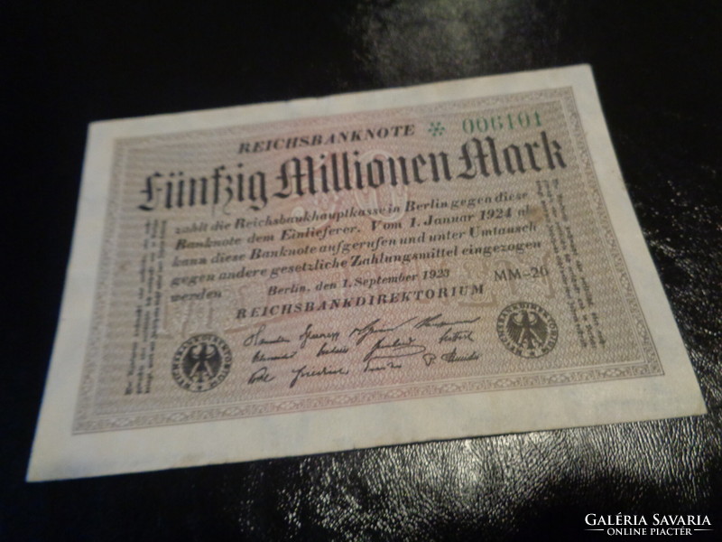 50 million marks 1923, inflationary money