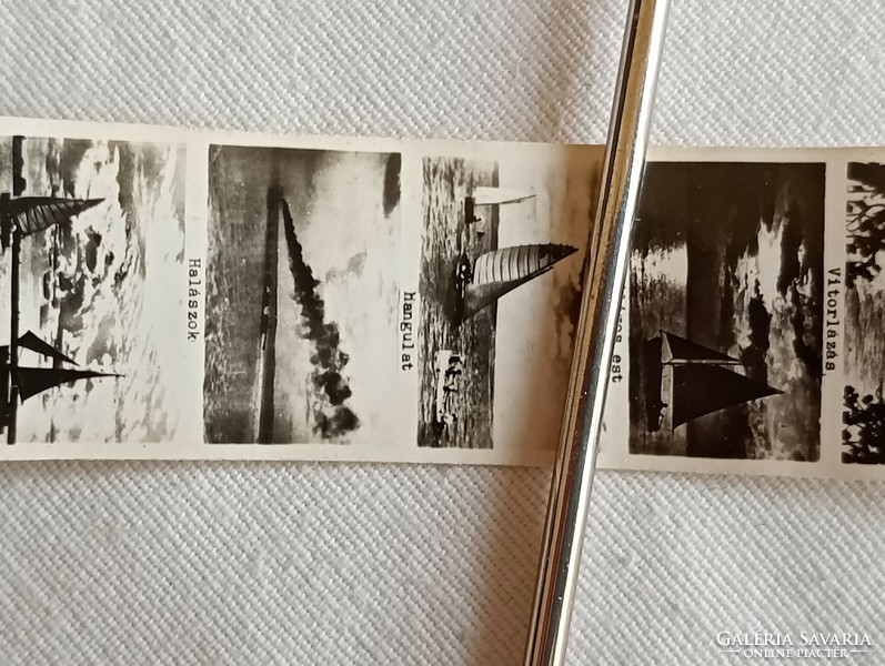 Balaton memorial sailing pictures in barrel retro 6x5x3cm