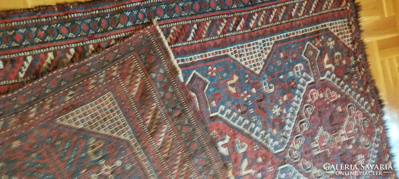 Antique hand-knotted Iranian Persian rug