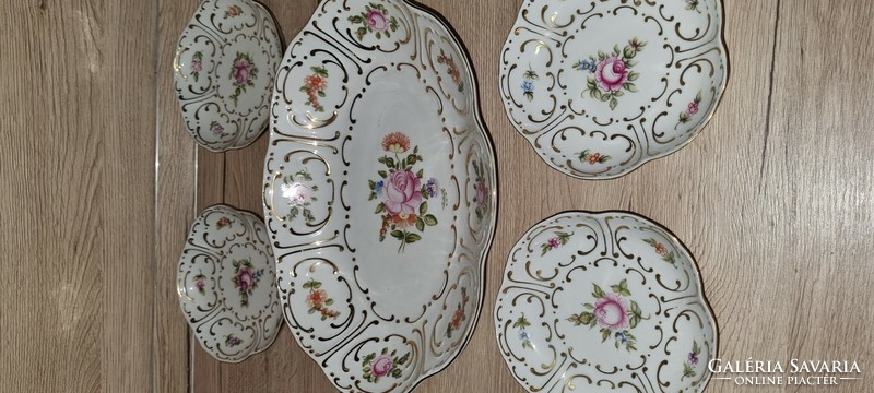 Hollóháza Baroque porcelain dessert set