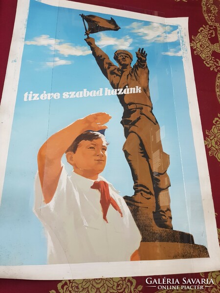 Old communist poster, László Balogh