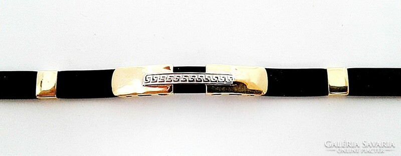 Yellow-white gold rubber bracelet (zal-au124512)