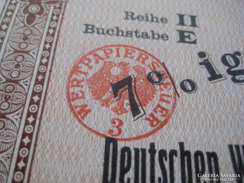 German bond 7% from 1928, 200 gold marks