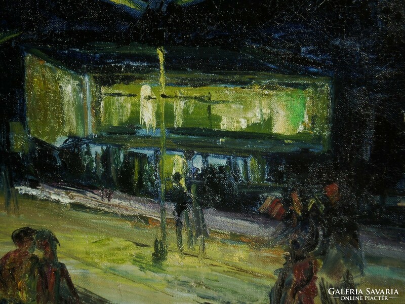 Sándor Szalóky (1921 - 1978): evening in Badacsony (72 * 110 cm)