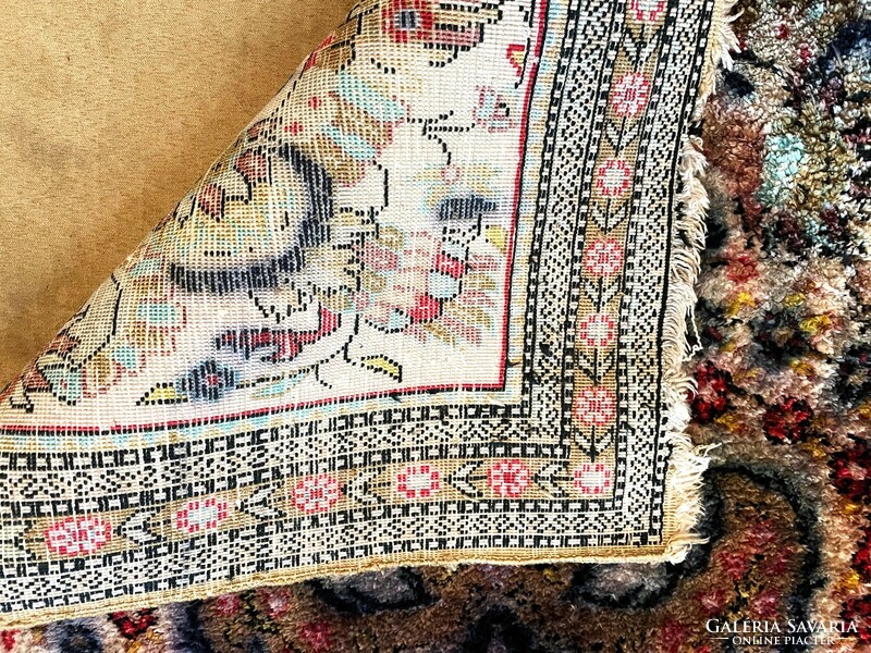 Iranian kum silk carpet Persian