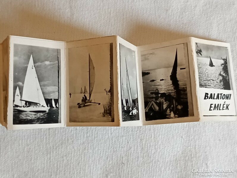 Balaton memory sailing photos in a booklet accordion leporello retro 3x3.5cm
