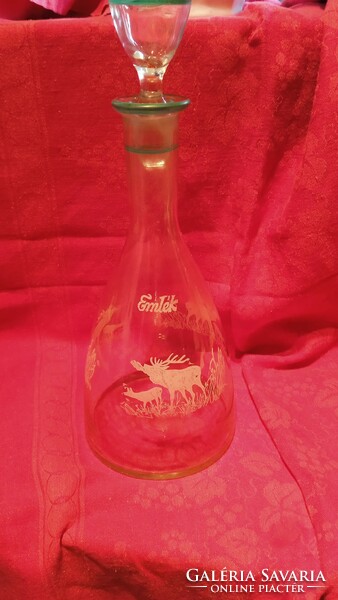 Spectacular souvenir bottle with inscription for hunter and forester