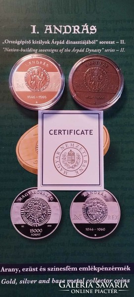András I silver and bronze unc coins